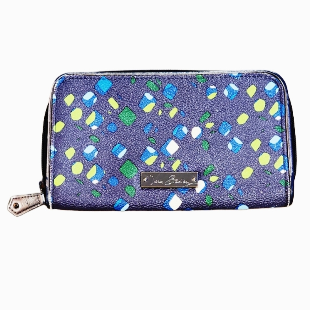 2FOR$30 - Vera Bradley Purple Speckle Zip Around Wallet